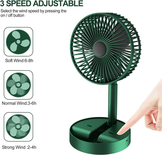 Samip Powerful Rechargeable High Speed Table Desk Fan for Home